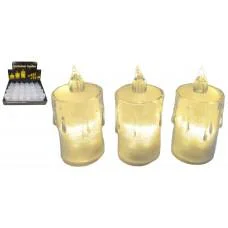 Свічка декоративна світлодіодна LED 8 см пластик