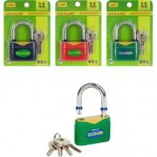 Замок навісний 55мм із захисним покриттям і ключами GUSAMI BGU855