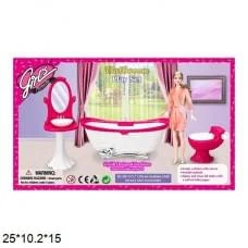 Меблі для ляльок Gloria ванна кімната 3013