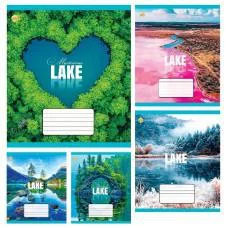 Зошити учнівські 18 аркушів клітинка Тверда Природа, 20 шт. в упаковці