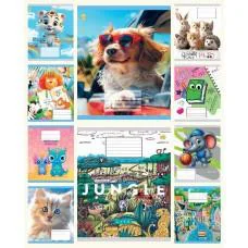 Зошити учнівські 12 аркушів клітинка Тверда Мікс 3, 25 шт. в упаковці Зошити учнівські 12 аркушів клітинка Тверда Мікс 3, 25 шт. в упаковці