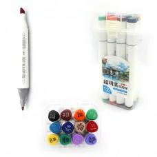 Набір скетчмаркерів, 12 шт., TY 83016-12TK Набір скетчмаркерів, 12 шт., TY 83016-12TK