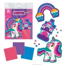 Набор для творчества Vladi Toys мягкая мозаика Единорог (на украинском)