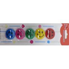 Магнитка Смайл разноцветный, 30 мм, 5 шт.