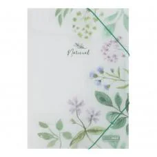 Папка на гумках, А4, матовий непрозорий пластик, Arabeski, блакитний