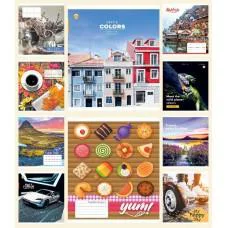 Зошити учнівські 60 аркушів лінія Тверда ТЕ22612 Мікс 60ЛВ2, 10 шт. в упаковці