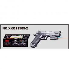 Пістолет, 22 см, пластикові кулі, лазер, на батарейках, 18x29x4 см Пістолет, 22 см, пластикові кулі, лазер, на батарейках, 18x29x4 см