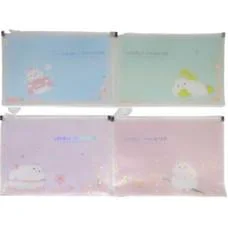 Папка для зошитів на змійці, А5+, Сипучі блискітки-Хом’ячок, 24x18.5 см