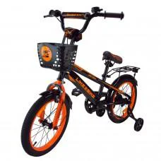 Велосипед дитячий 2-х коліс.16'' Like2bike Dark Rider, чорно-помаранчевий, рама сталь, з дзвінком, руч.гальмо, збірка 75% /1/
