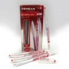 Ручка масляна Global Pensan, червона, 12 шт., 2221