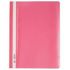 Швидкозшивач пластиковий, А4, PP, рожевий, 6 шт.