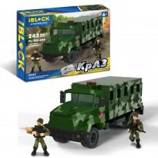 Конструктор IBLOCK Армия КрАЗ, PL-921-444, 243 детали, 36x5x23 см