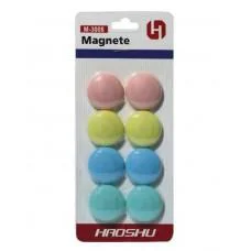 Магниты пастельных цветов, 3 см, 8 шт.