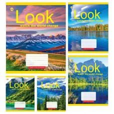 Зошити учнівські 96 аркушів клітинка Тверда 41705 Природа, 10 шт. в упаковці