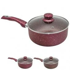 Сотейник з кришкою "Мармурова крихта" 16*9см MH-2757 /8/