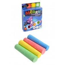 Крейда для малювання на асфальті велика, 4 шт. (українською/російською), Danko Toys