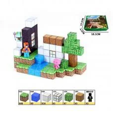 Конструктор магнитный Minecraft, LZCK075, 88 элементов, фигурки героев
