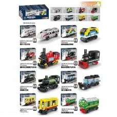 Конструктор Потяги 69+ деталей механічний запускач 98263