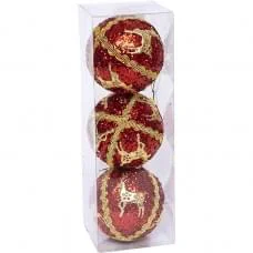 Набір ялинкових куль 8 см 3 шт 2021-65