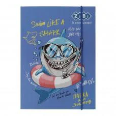 Папка для зошитів Shark, картонна, на гумках, В5+, 175x240x25 мм, KIDS Line