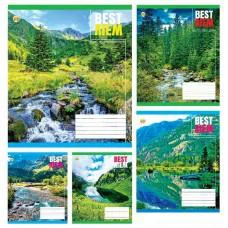 Зошити учнівські 60 аркушів клітинка Тверда Природа, 10 шт. в упаковці