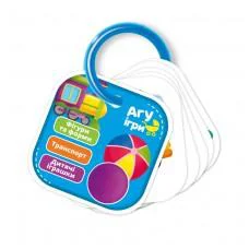 Карточки на кольце Фигуры и формы. Транспорт, украинский