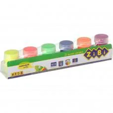 Фарби гуашеві, 6 кольорів, 20 мл, Neon