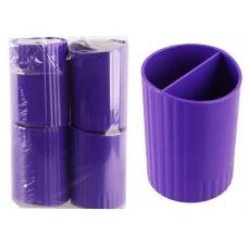 Склянка для письмового приладдя Sferik, кругла, на два відділення, фіолетова