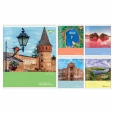 Зошити учнівські 24 аркуша клітинка Yes Ukraine travel, 20 шт. в упаковці