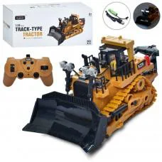 Бульдозер радіокерований, на акумуляторі, рухомий ківш, світло, звук, BC1030