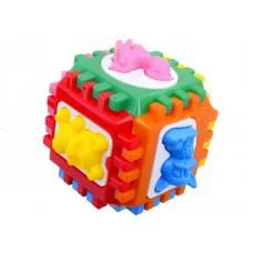 Логічний куб-сортер із вкладками, 14x14x14 см, 50-001