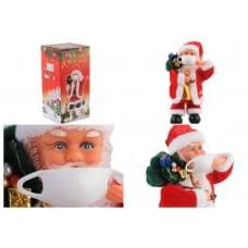 Іграшка Дід Мороз з подарунком у масці 29 см 1394-12