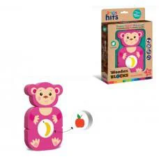 Дерев’яна іграшка Мавпочка, 4 деталі, 18.5x27.9x3 см, KH20/002