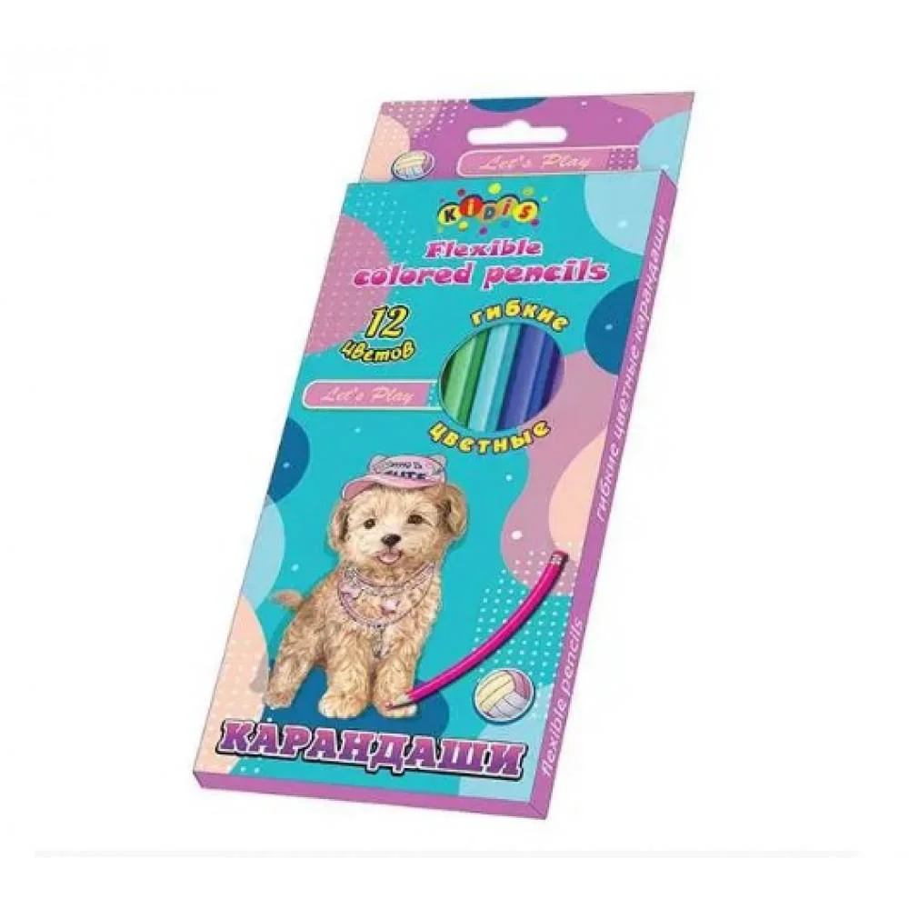 Олівці пластикові KIDIS Let’s Play, 12 кольорів