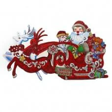 Плакат Новорічна упряжка 35×19 см українською 2129-2
