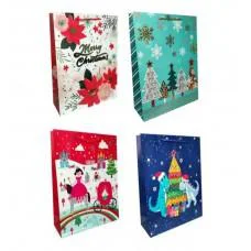 Набір подарункових пакетів Чарівність Нового Року, картон, 31x42x12 см, 6 шт. в упаковці, BL2022-88