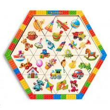 Гра дерев'яна розвиваюча Пазл-головоломка "Іграшки" Ubee ПСФ023