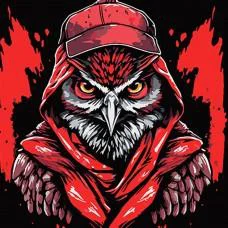 Набір для розпису по номерах Детективна сова у графіті стилі, Strateg, на чорному фоні, 40x40 см, AV4040-51