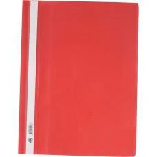 Швидкозшивач пластиковий, А4, PP, червоний, 6 шт.