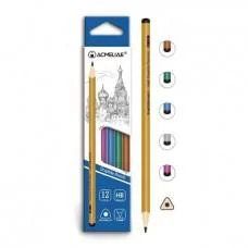 Олівець чорнографітний Acmeliae Металік, HB, трикутний корпус, 2.2 мм, 12 шт.