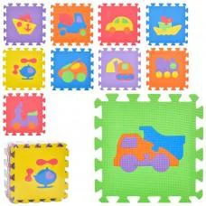 Килимок Мозаїка EVA, транспорт, 10 деталей, 30x30 см, пазл, M0377-1 Килимок Мозаїка EVA, транспорт, 10 деталей, 30x30 см, пазл, M0377-1