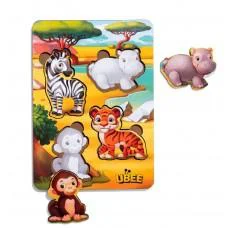 Вкладиші "Тварини Африки - 1" (фон із підказкою), 16*12*0,6см