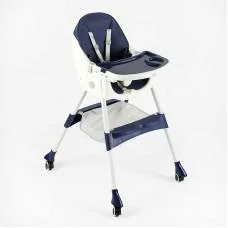 Стільчик для годування Toti, сталева конструкція, PU тканина, 4 колеса, знімний столик FR-20516