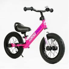 Велобіг Corso Navi, сталева рама, колесо 12", надувні колеса, підніжка, підставка для ніг, дзвоник NV-12411