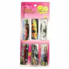 Закладка-магнит Авто, 6 шт., 2x12 см (в ассортименте)