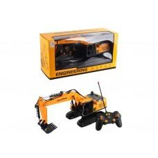 Р/К Екскаватор металопластик, гусеничний хід, рухомий ківш, підсвічування, парогенерація, акум. 3.7V, USB-кабель, викрутка, пульт 49 MHz, тріскачка, обертається платформа, в кор. /24-2/