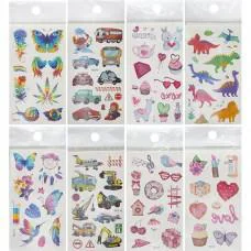 Татуировка Tattoo, MG, с глиттером, цветные, детские, блистер 12x7 см, 10 шт. в упаковке