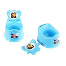 Горщик дитячий зі спинкою, голубий, Бамсик, ПХ4518