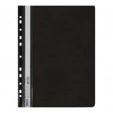 Папка-швидкозшивач із перфорацією, А4, 120/160 мкм, чорний, 6 шт.
