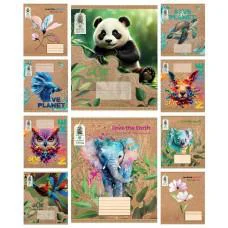 Зошити учнівські 18 аркушів лінія Тверда Save planet, 20 шт. в упаковці